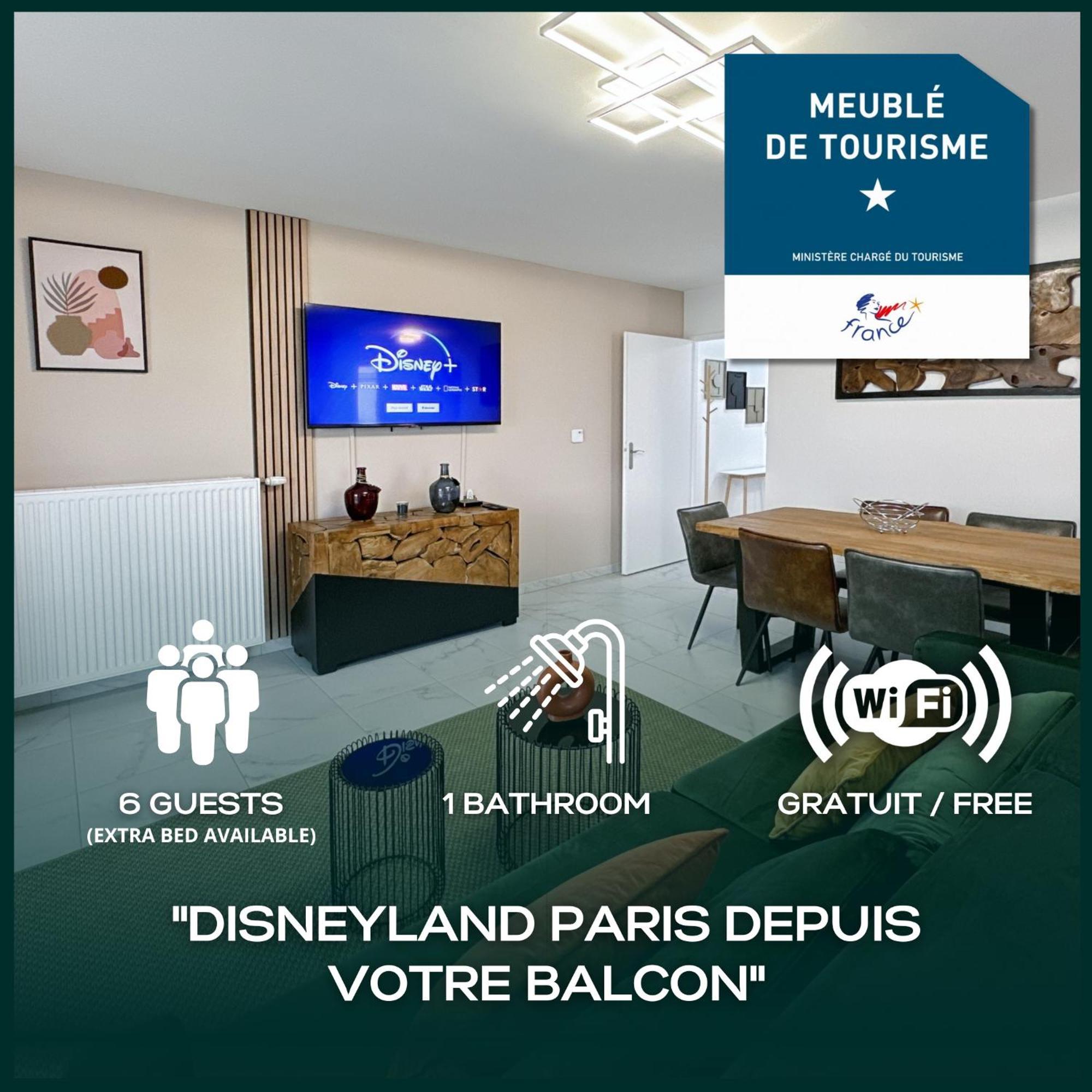 Le Chessy Disney - Logement Pour 6 A Disneyland Paris Avec Vue Sur Le Feu D Artifice ภายนอก รูปภาพ